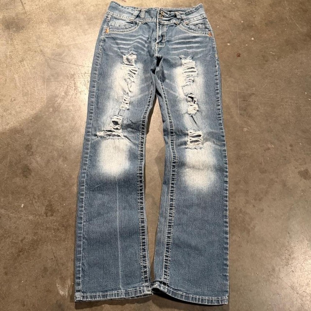 Y2K womens low rise bootcut jeans